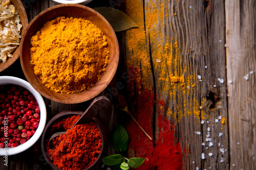 Assorted spices Canvas Print