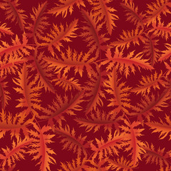 Wall Mural - Autumn seamless texture with leaves. Fall leaf background.