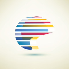 Wall Mural - abstract globe shape, vector symbol