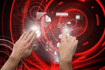 Aufkleber - Composite image of hands pointing and presenting