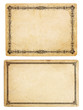 © Mark Carrel - Two Vintage Cards with Ornate Borders