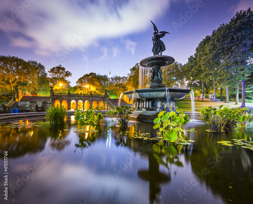 Fotografía Central Park, New York City at Bethesda Terrace Fountain