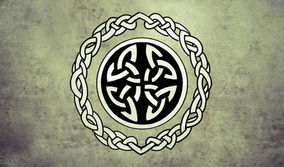 Papier Peint - Celtic shield. Sketch of tattoo art, ornament design