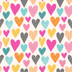 Poster - Hearts seamless pattern