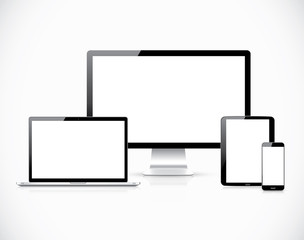 Aufkleber - Realistic web design electronic devices vector EPS10