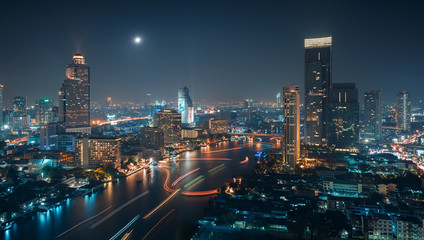 Fototapete - Bangkok, Thaïlande, fleuve Chao Phraya