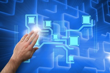 Aufkleber - Composite image of hand presenting