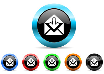 Aufkleber - mail icon vector set