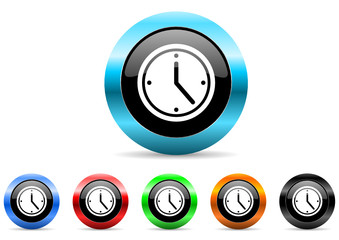 Poster - time icon vector set