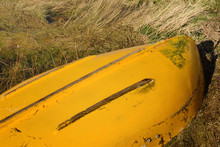 Upturned Yellow Row Boat