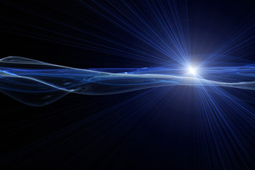 Poster - Futuristic wave background design with light and space for your text