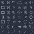 Line icons for apps, web design and beautiful interface
