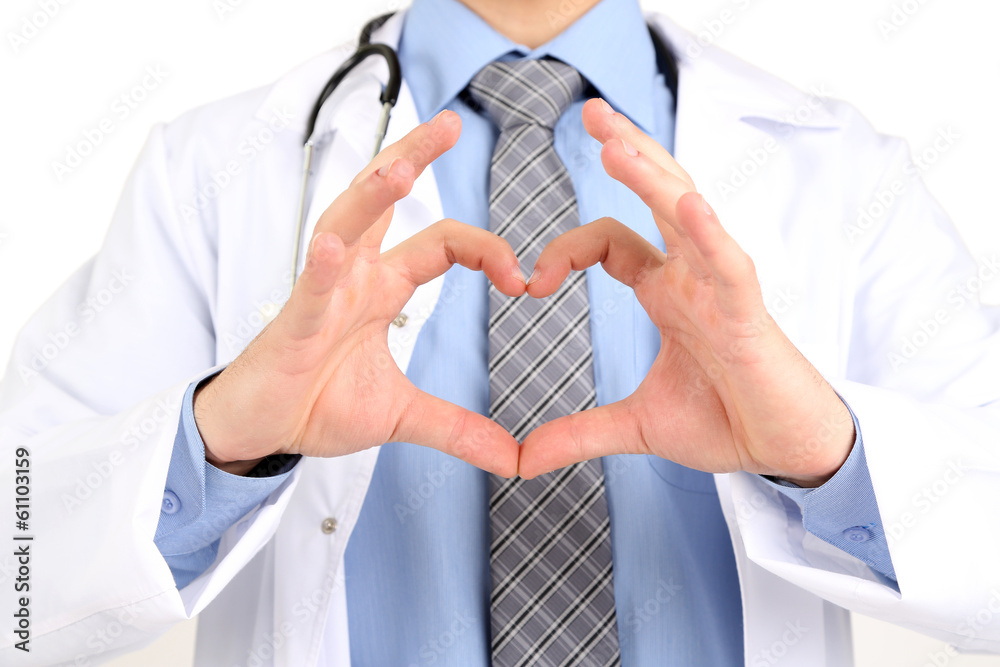 Male Doctor isolated on white background