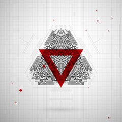 Poster - Abstract technology background