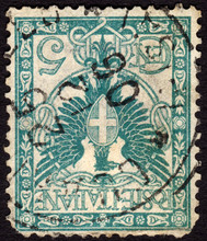 Italian Postage Stamp Showing Coat Of Arms