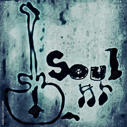 Naklejka na szybę concept soul music word backgrounds and texture