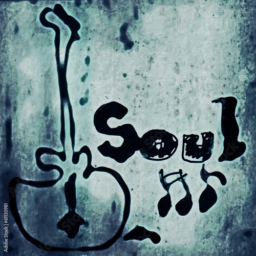 Tapeta ścienna na wymiar concept soul music word backgrounds and texture