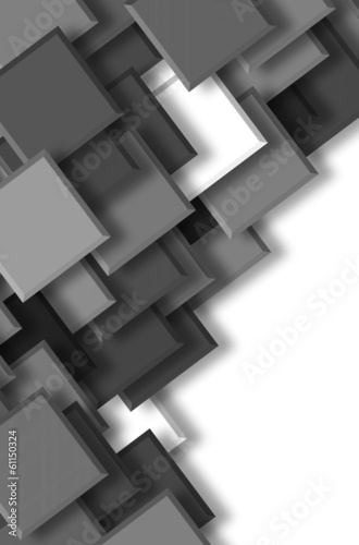 Nowoczesny obraz na płótnie Pokrywające się czarno-białe kwadraty