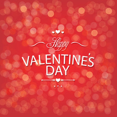 Sticker - Valentines Day Red Bokeh Background