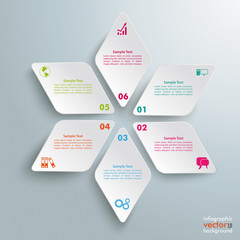Sticker - Rhombus Star Infographic