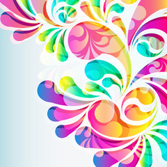 Wall Mural - abstract colorful arc-drop background.