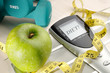© Davizro Photography - healthy apple and sport and diet message