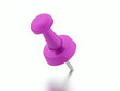 © pupes1 - Pink push pin rendered isolated