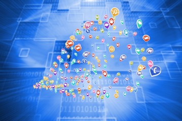 Poster - Composite image of colourful computer applications