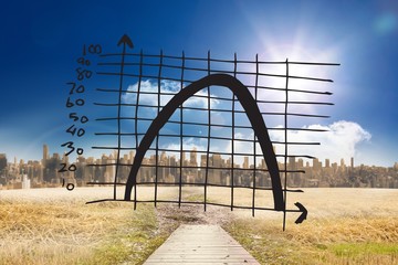 Poster - Composite image of data analysis doodle