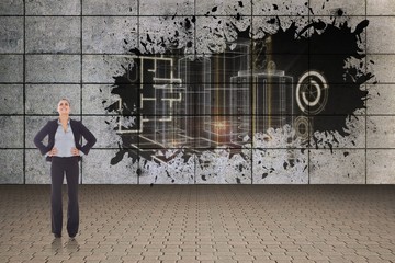 Poster - Composite image of happy businesswoman