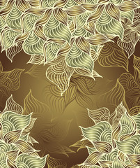  Abstract floral Background with flowers shells seaweed