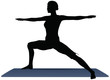 vector illustration of Yoga positions in Warrior Pose