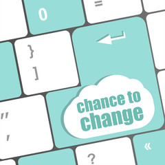 Poster - chance to change key on keyboard showing business success