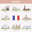France. Symbols of cities