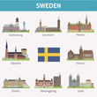 Sweden. Symbols of cities