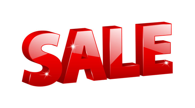 3D sale sign