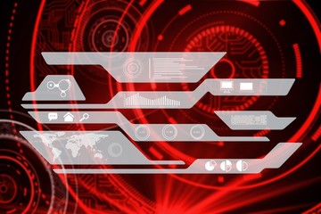 Poster - Composite image of business interface