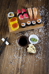 Wall Mural - Sushi traditional japanese food 