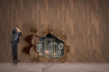 Poster - Composite image of shouting businessman