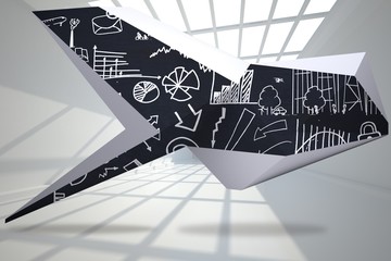 Poster - Composite image of brainstorm on abstract screen
