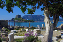 Archaeological Site On Mediterranean Beach (Agios Stefanos, Kos)
