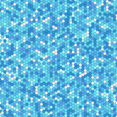 Poster - Abstract hexagon mosaic background in shades of blue