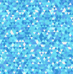 Poster - Abstract triangle mosaic background in shades of blue