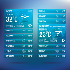 Wall Mural - weather widget app for mobile