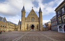 Gothic Facade Of Ridderzaal In Binnenhof, Hague, Netherlands