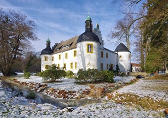 Sticker - Sallgast Schloss im Winter - Sallgast palace in winter 01