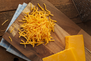 Canvas Print - Organic Shredded Sharp Cheddar Cheese