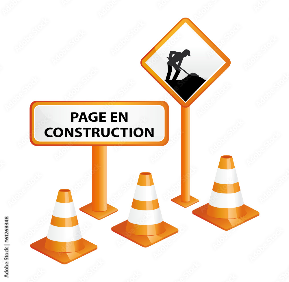 Page web en construction. Stock Vector | Adobe Stock
