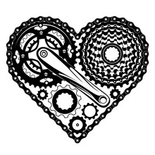 Bicycle Parts Heart