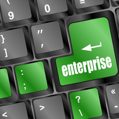 Poster - e-commerce or ecommerce, enterprice, computer keyboard